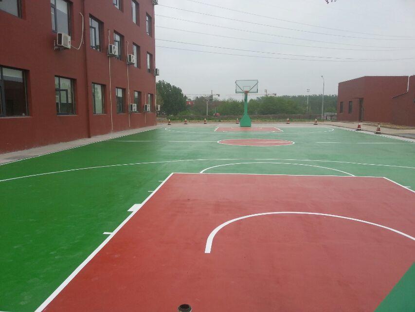 青岛高速胶州收费站-硬地硅PU篮球场