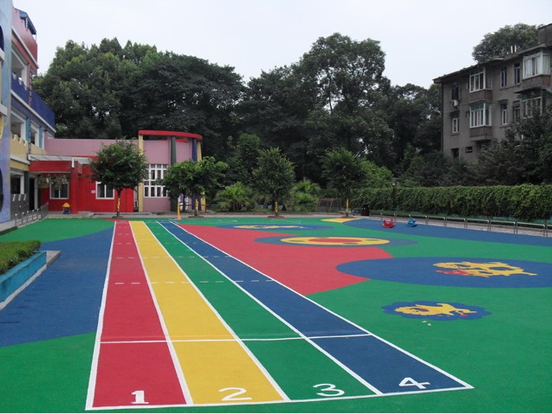 青岛双语幼儿园EPDM地面